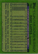 1982 Topps Dave Lopes