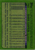 1982 Topps Dave Lopes #740