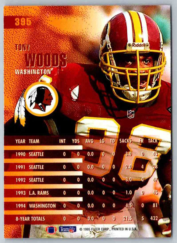 1995 Fleer Tony Woods #395