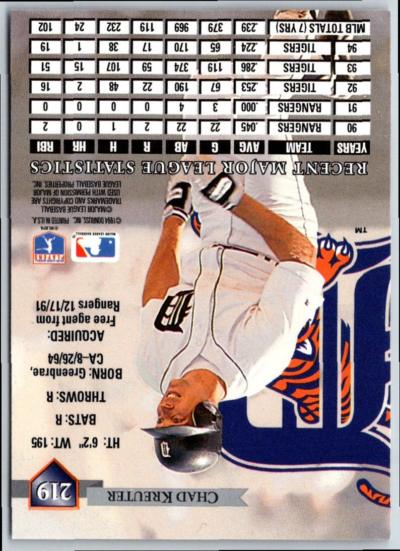 1995 Donruss Chad Kreuter