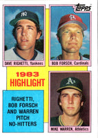 1984 Topps Dave Righetti/Bob Forsch/Mike Warren #5