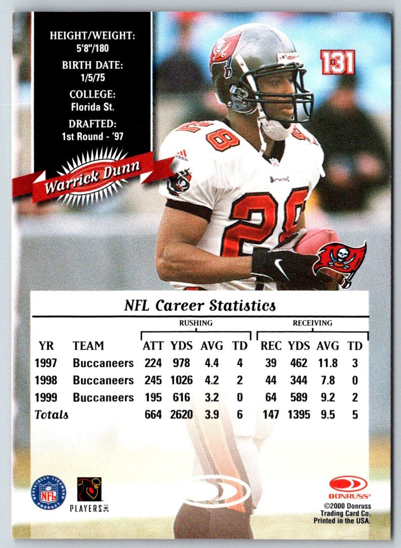 2000 Donruss Warrick Dunn