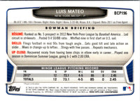 2013 Bowman Chrome Prospects Luis Mateo #BCP196