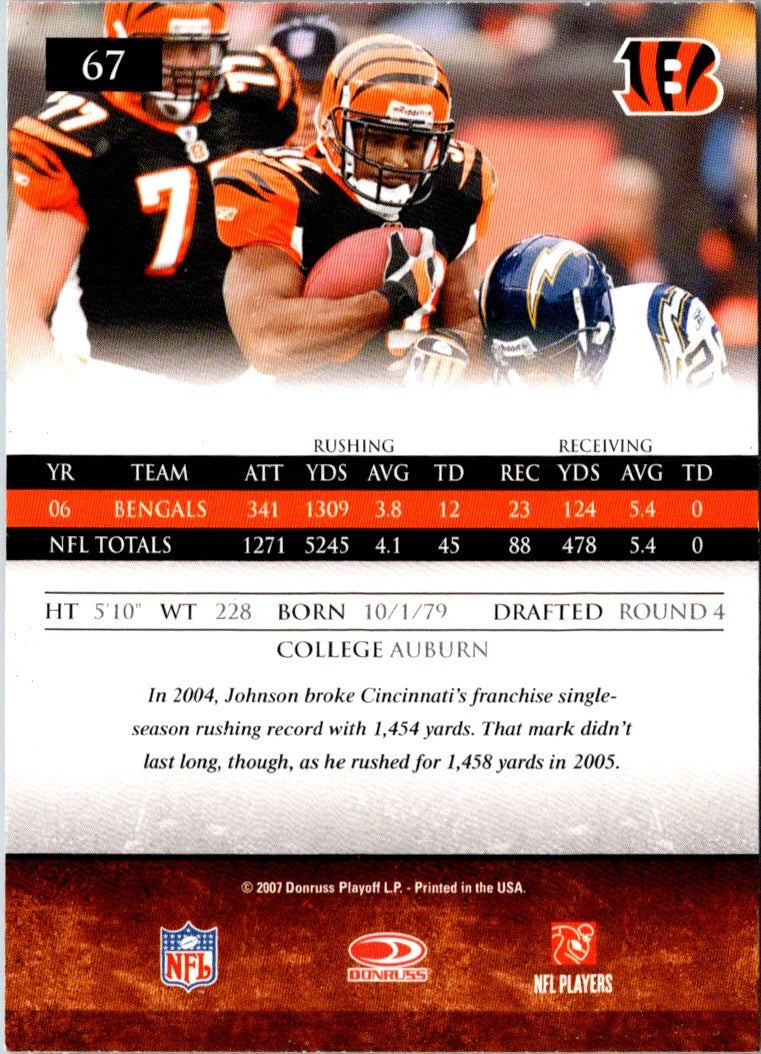 2007 Donruss Gridiron Gear Rudi Johnson