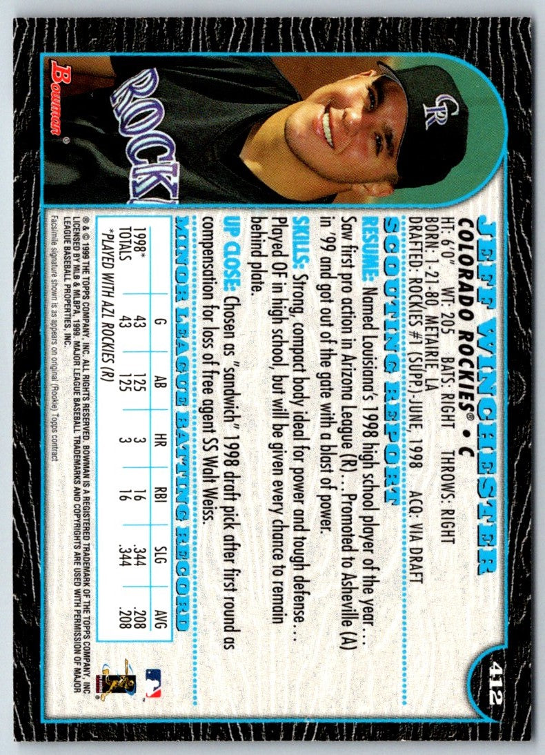 1999 Bowman Jeff Winchester