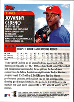 2000 Topps Traded & Rookies Jovanny Cedeno #T43 Rookie
