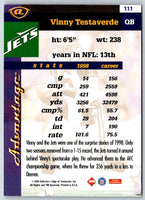 1999 Collector's Edge Advantage Gold Ingot Vinny Testaverde #111