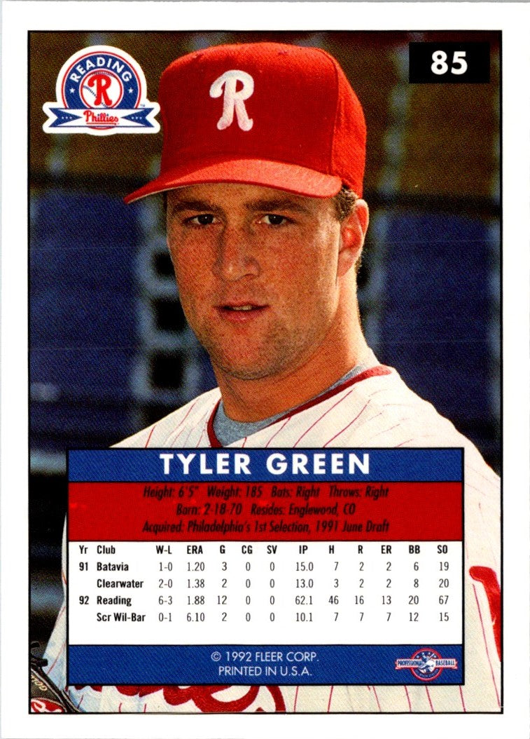 1992 Fleer Excel Tyler Green