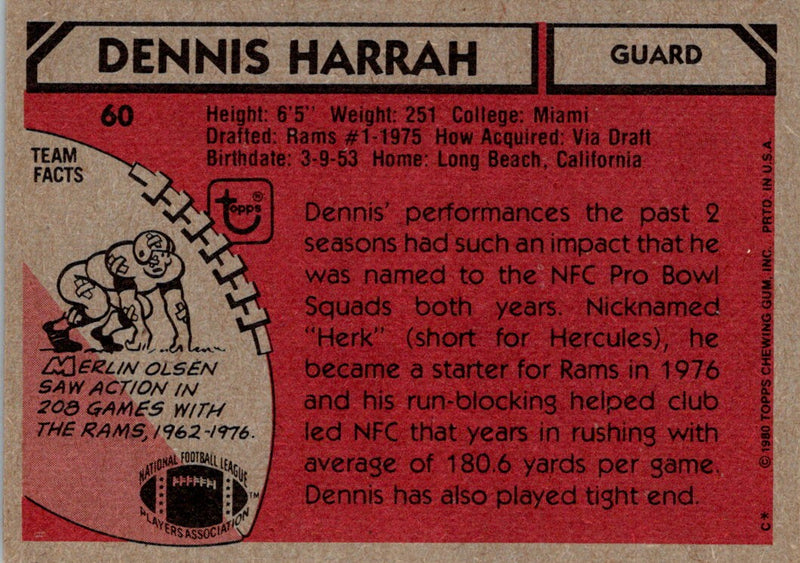 1980 Topps Dennis Harrah