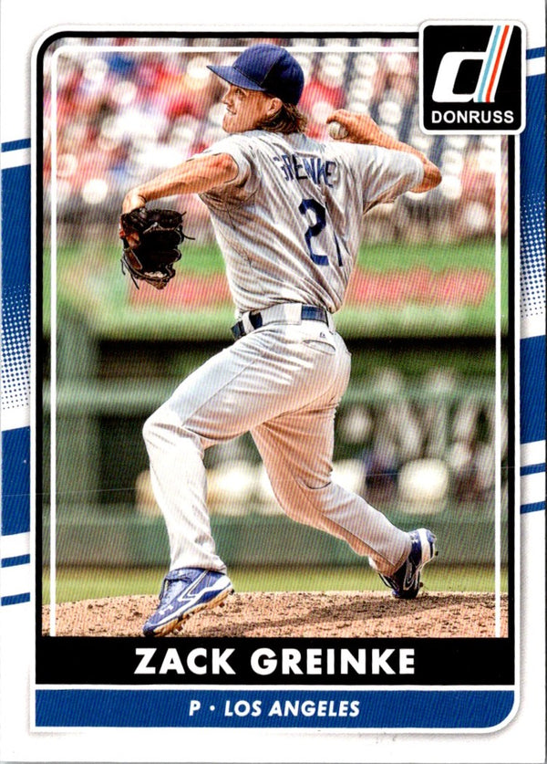 2016 Donruss Zack Greinke #54