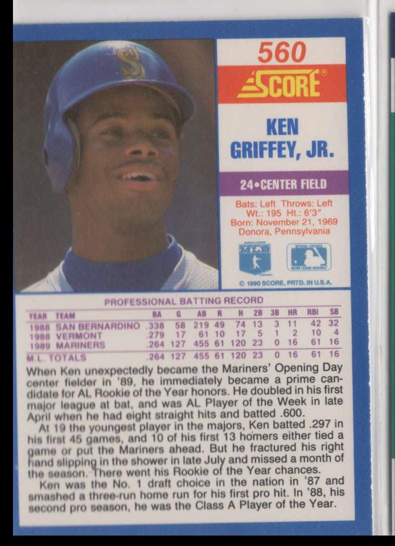 1990 Score Ken Griffey Jr.