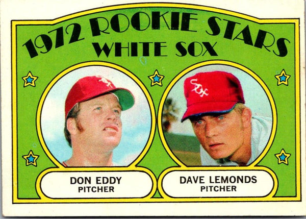 1972 Topps White Sox Rookies - Don Eddy/Dave Lemonds #413 Rookie VG-EX