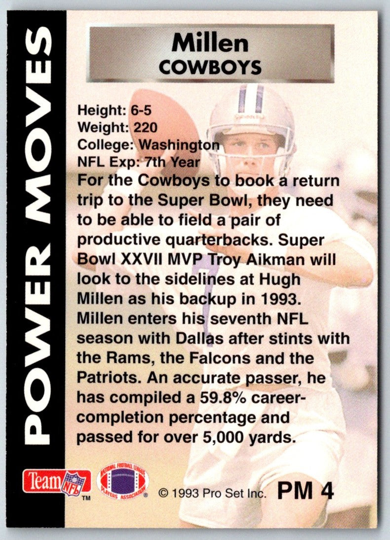 1993 Pro Set Power Moves Hugh Millen