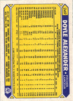 1987 O-Pee-Chee Doyle Alexander #249
