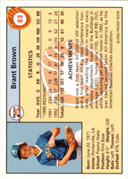 1992 Front Row Draft Picks Brant Brown #83