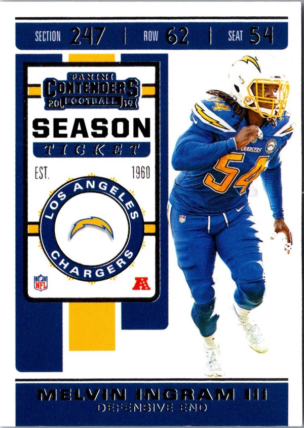 2019 Panini Contenders Melvin Ingram III #50