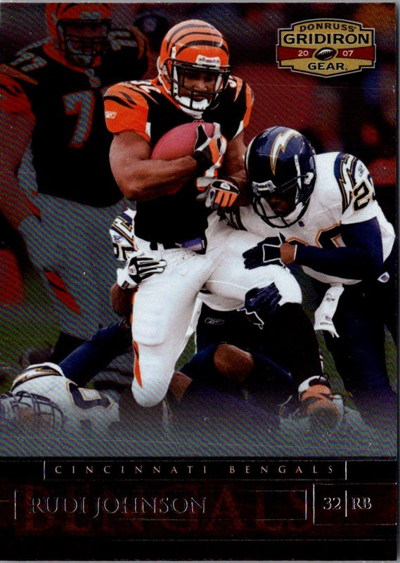2007 Donruss Gridiron Gear Rudi Johnson #67