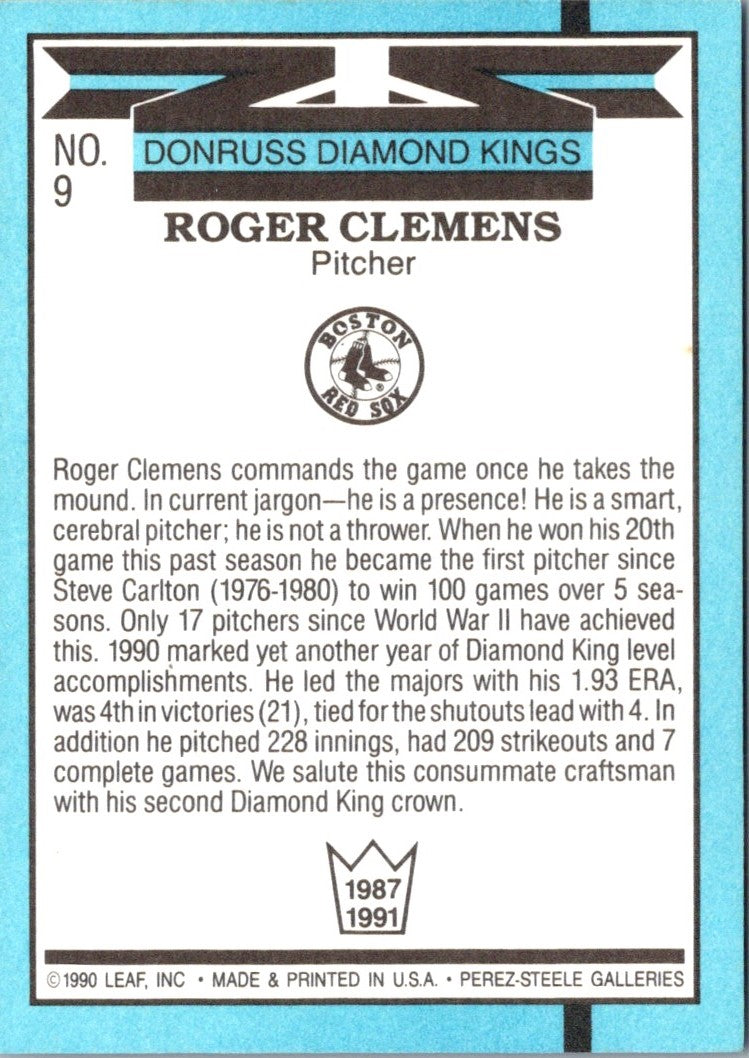 1991 Diamond Kings Roger Clemens