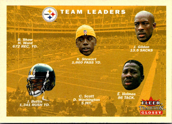 2001 Fleer Tradition Pittsburgh Steelers Team Leaders #379