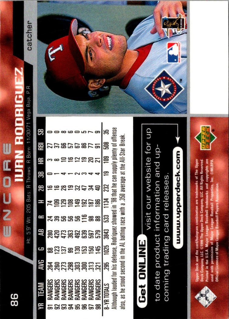 1999 Upper Deck Encore Ivan Rodriguez