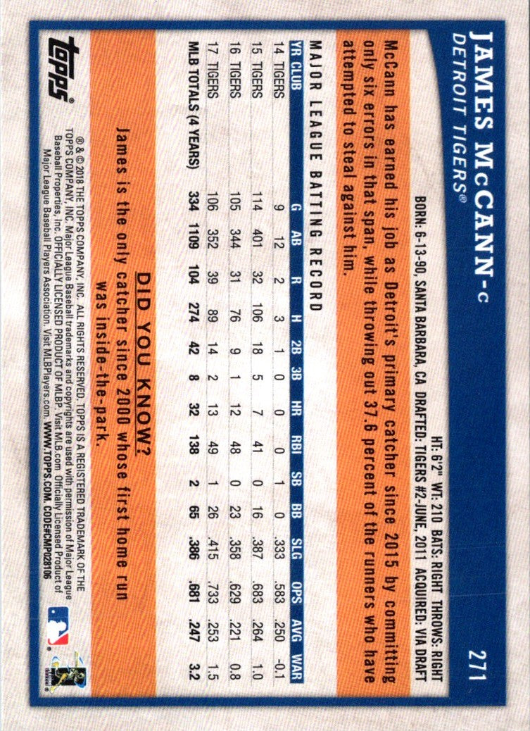 2018 Topps Big League James McCann