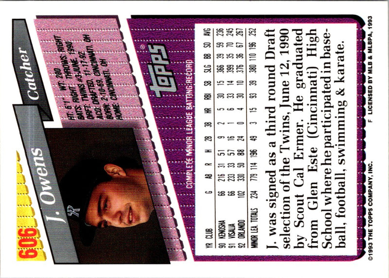 1993 Topps J. Owens