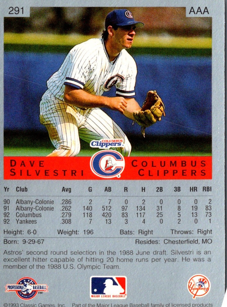 1993 Classic Best Dave Silvestri