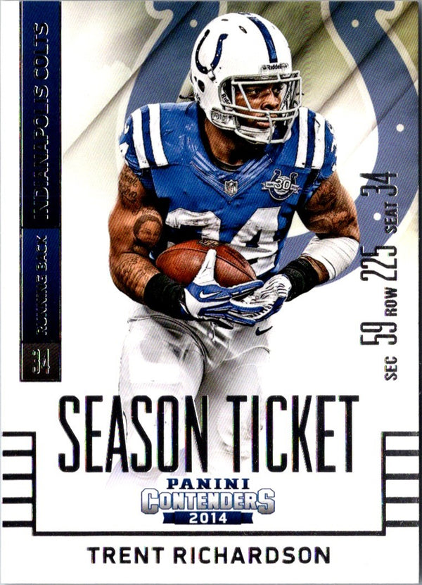 2014 Panini Contenders Trent Richardson #33