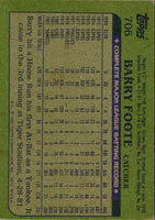 1982 Topps Barry Foote #706