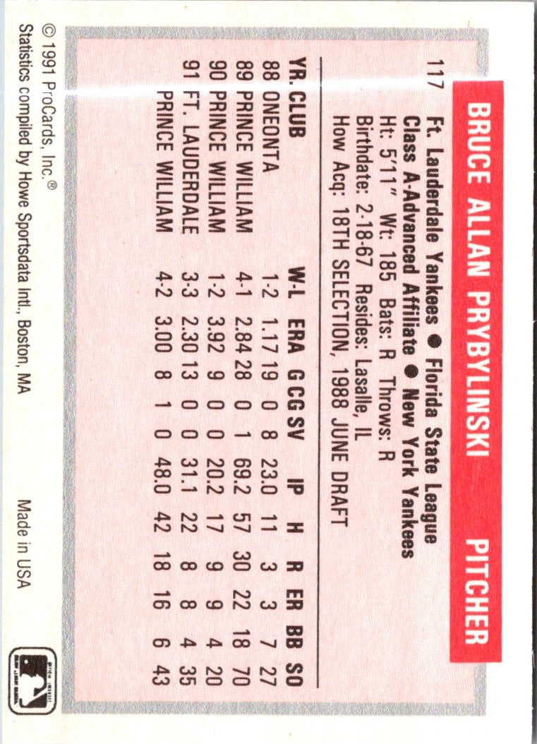 1991 ProCards Bruce Prybylinski