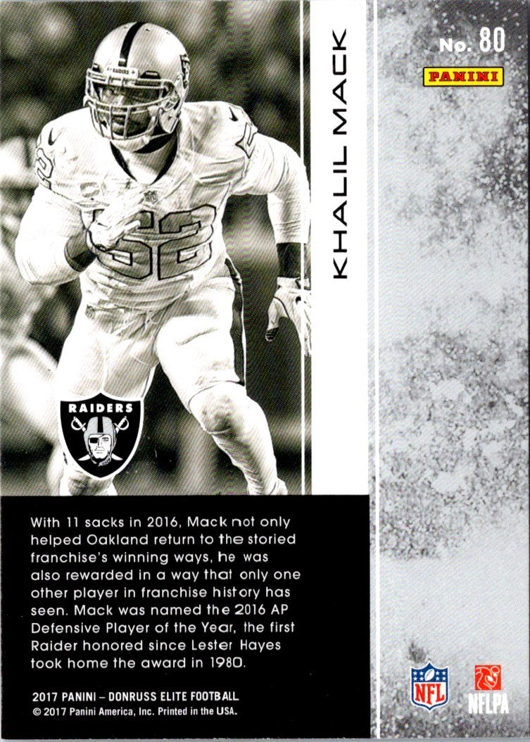 2017 Donruss Elite Khalil Mack