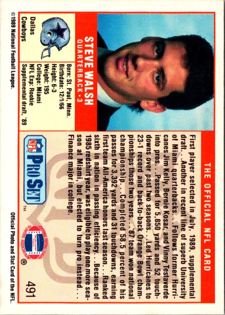 1989 Pro Set Steve Walsh