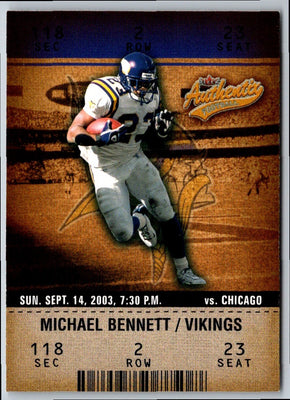 2003 Fleer Authentix Michael Bennett #78