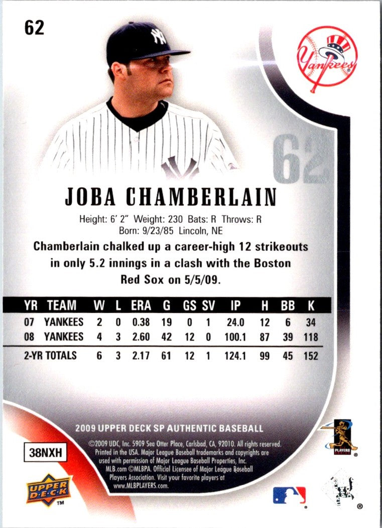 2009 Upper Deck SP Joba Chamberlain