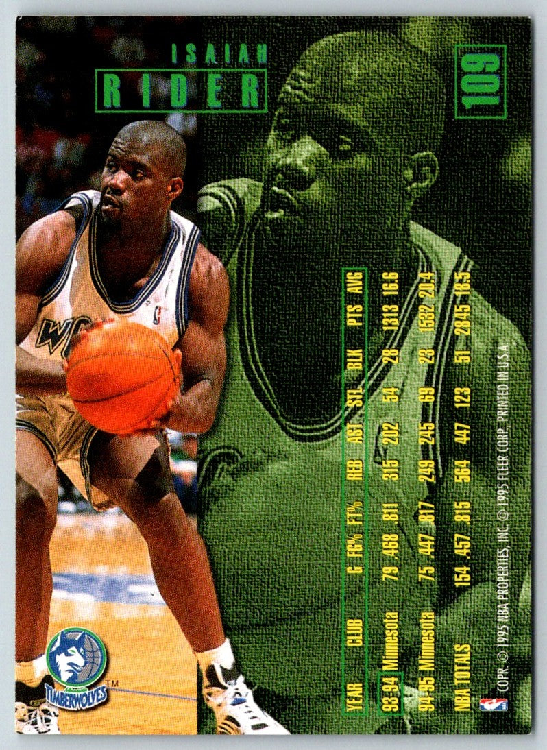 1995 Fleer Isaiah Rider