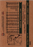 2001 Fleer Tradition Glossy Vinny Testaverde