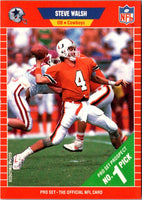 1989 Pro Set Steve Walsh #491 Rookie