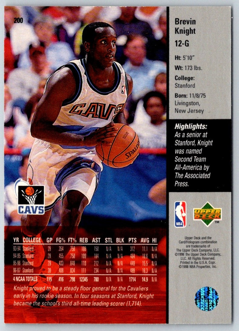 1997 Upper Deck Brevin Knight