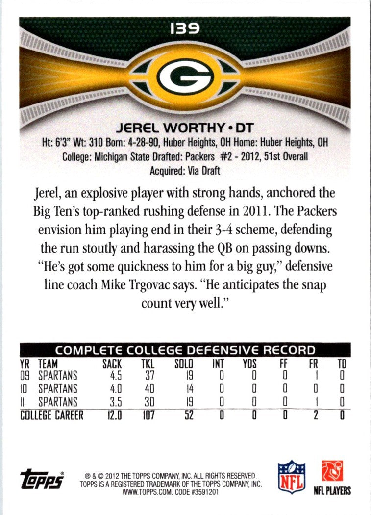 2012 Topps Jerel Worthy