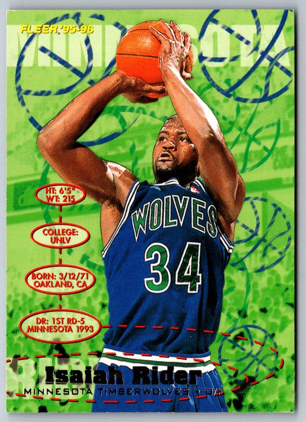 1995 Fleer Isaiah Rider #109