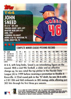 2000 Topps Traded & Rookies John Sneed #T44