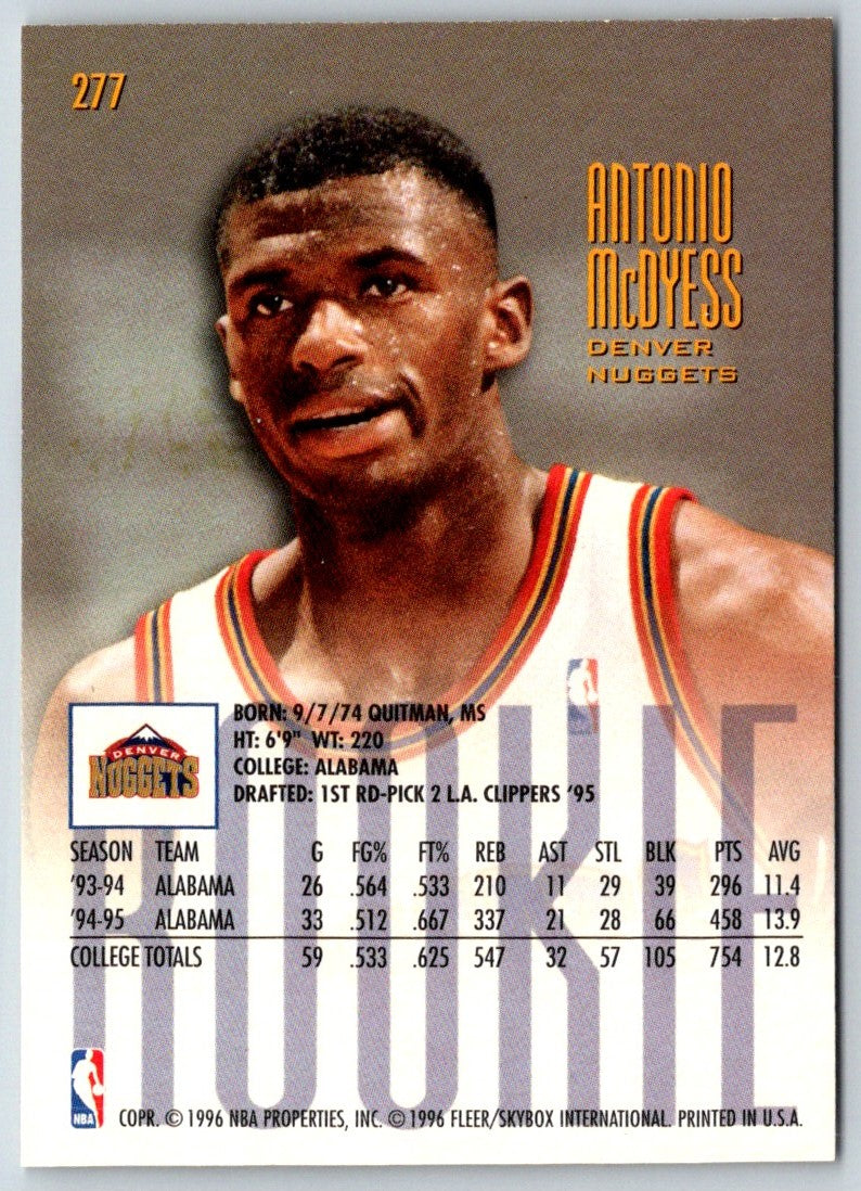 1995 Ultra Antonio McDyess