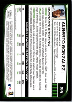 2008 Bowman Alberto Gonzalez #219