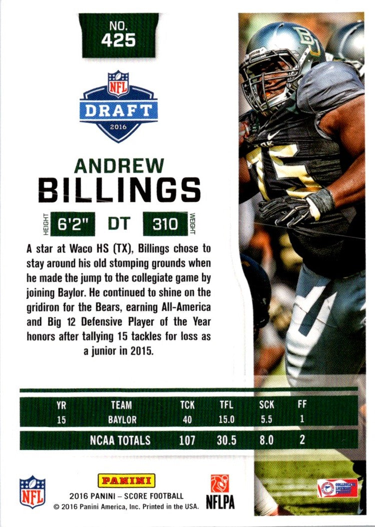 2016 Score Andrew Billings