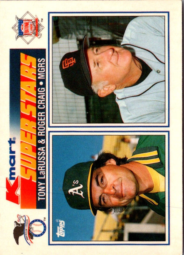 1990 Topps Kmart Super Stars Tony LaRussa/Roger Craig #33