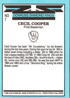 1986 Diamond Kings Cecil Cooper #7