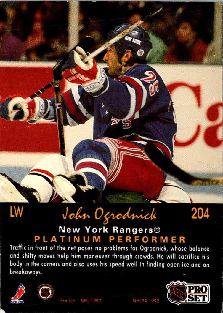 1991 Pro Set Platinum John Ogrodnick