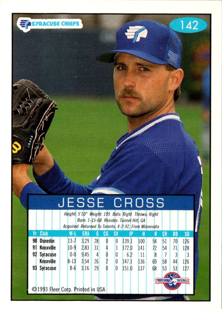 1993 Fleer Excel Jesse Cross