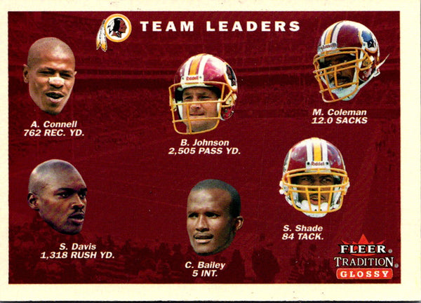 2001 Fleer Tradition Washington Redskins Team Leaders #390
