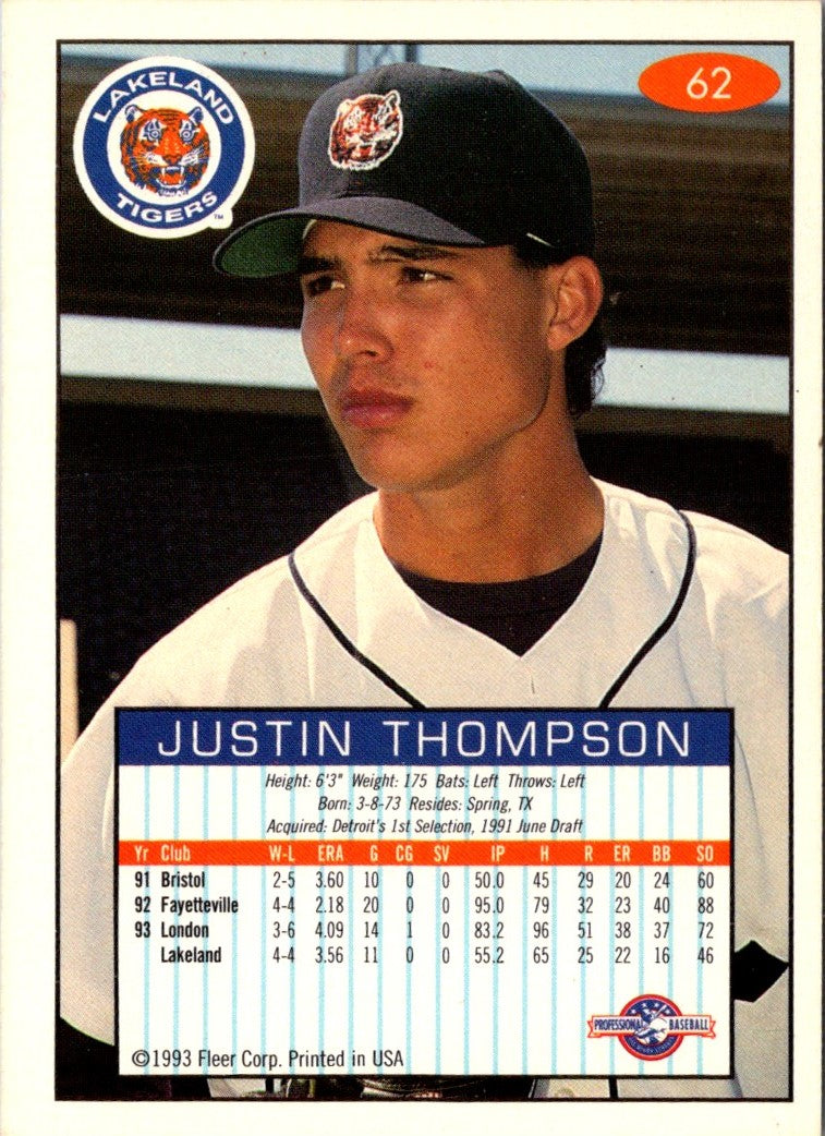 1993 Fleer Excel Justin Thompson